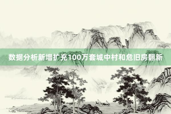 数据分析新增扩充100万套城中村和危旧房翻新