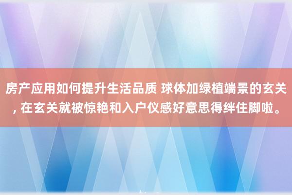 房产应用如何提升生活品质 球体加绿植端景的玄关, 在玄关就被惊艳和入户仪感好意思得绊住脚啦。