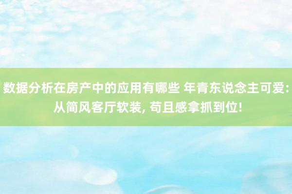 数据分析在房产中的应用有哪些 年青东说念主可爱: 从简风客厅软装, 苟且感拿抓到位!