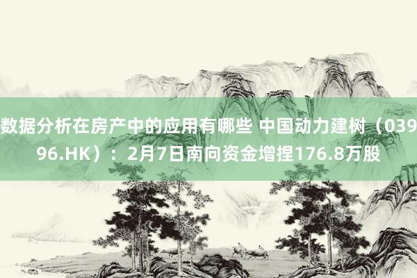 数据分析在房产中的应用有哪些 中国动力建树（03996.HK）：2月7日南向资金增捏176.8万股