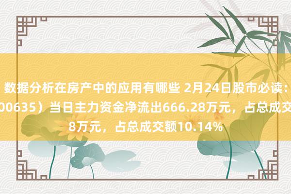 数据分析在房产中的应用有哪些 2月24日股市必读：中达安（300635）当日主力资金净流出666.28万元，占总成交额10.14%