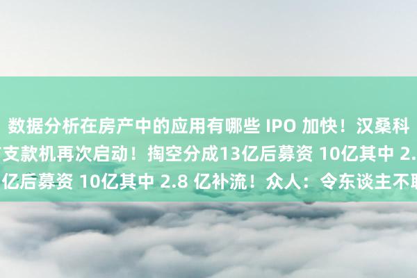 数据分析在房产中的应用有哪些 IPO 加快！汉桑科技 IPO周五过会：股市支款机再次启动！掏空分成13亿后募资 10亿其中 2.8 亿补流！众人：令东谈主不耻