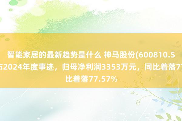 智能家居的最新趋势是什么 神马股份(600810.SH)发布2024年度事迹，归母净利润3353万元，同比着落77.57%